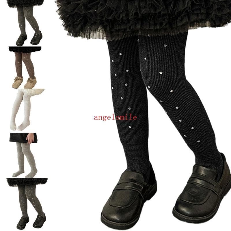 Meias Femininas Forradas Lã Padrões Estrelas Cintilantes, Roupas Inverno