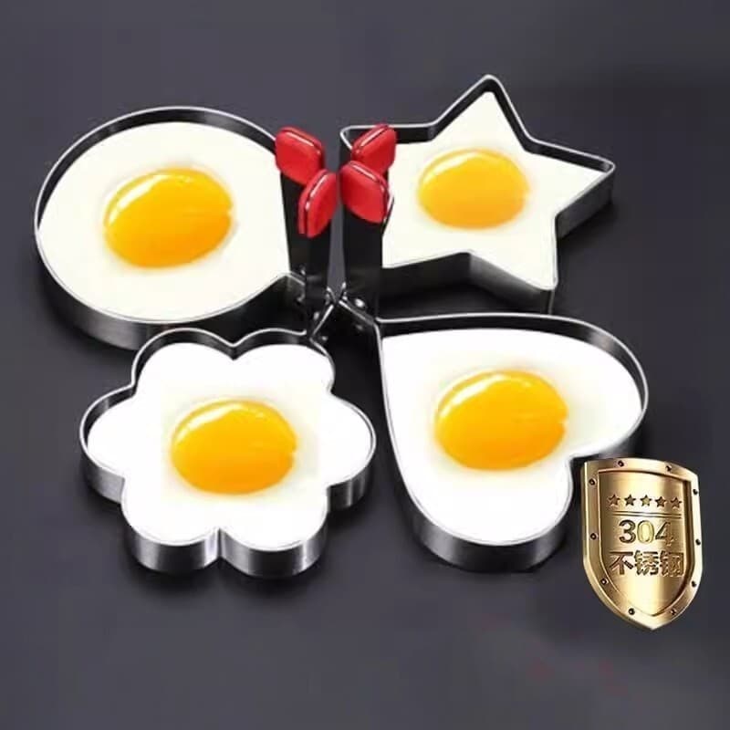 304 aço inoxidável ovo frito molde ovo frito ferramenta útil modelo omelete dispositivo em forma de coração ovo escalfad