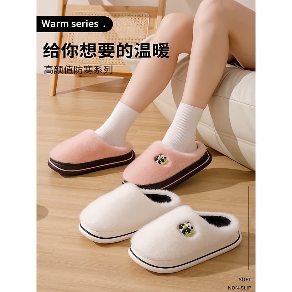 Chinelos de algodão masculino outono inverno 2025 novo estilo interior mobiliário doméstico pelúcia quente antiderrapant