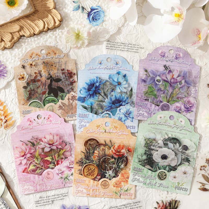 Yuezhen grama madeira poesia loja adesivos à prova dwaterproof água manual adesivos manual adesivos crianças adesivos pe