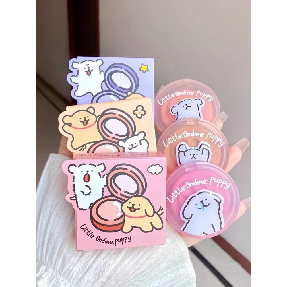 Little Audin X Line Dog Co-Branded Blush Cream 02 Tender Pink Double Fit Cheese Blush 01 Little Audin 03 Reparo de alto