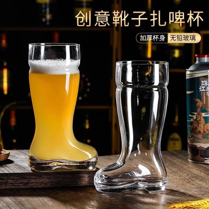 Bota de vidro influenciador cerveja vidro único sapatos copo grande capacidade beber copo frutas vinho fabricante exclus