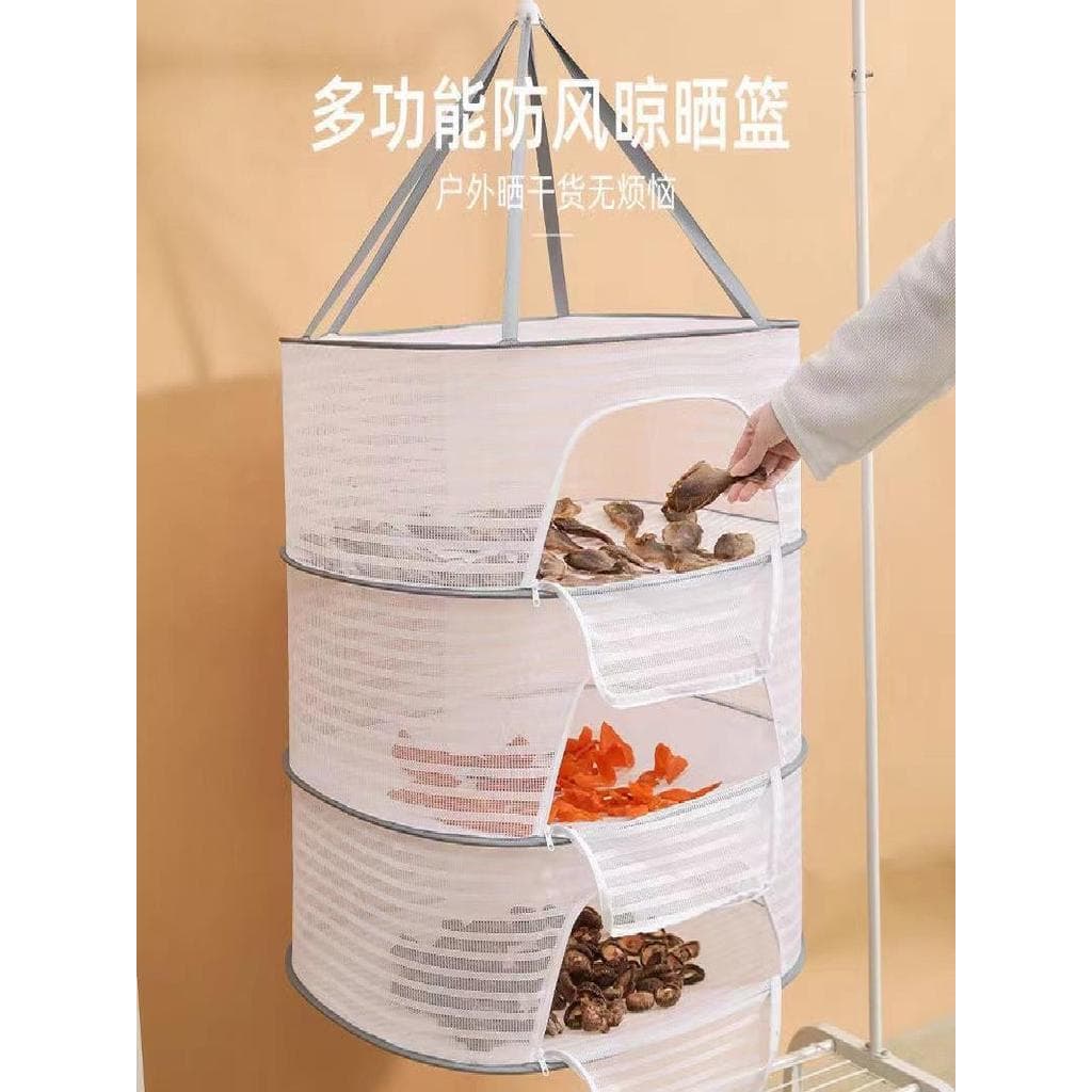 Cesta de vegetais secos capa de rede seca vegetal peixe seco dobrável varanda doméstica vegetal seco ferramenta útil sec