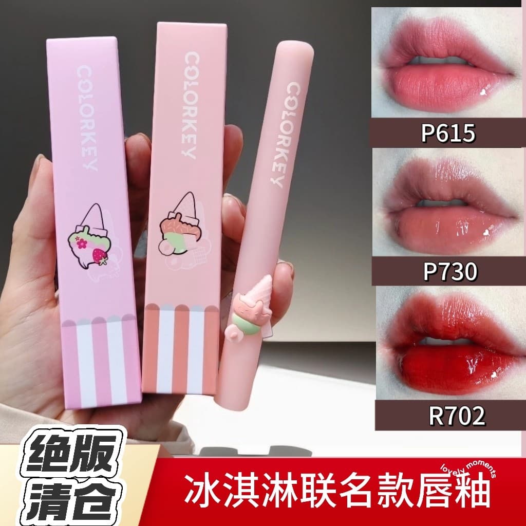 R888 Kolaqi Sorvete Lip Glaze 702 Air Velvet p615 Espelho Brilho de Água 235 Batom colorkey