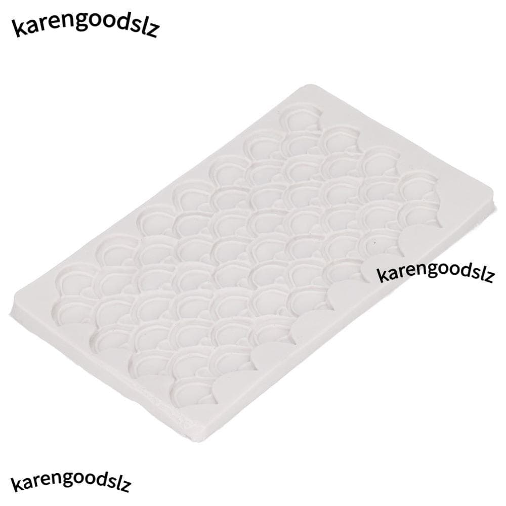 Tapete De Textura Fondant KARENGOODS , Molde De Bolo Cinza Antiaderente , Escama De Peixe De Silicone