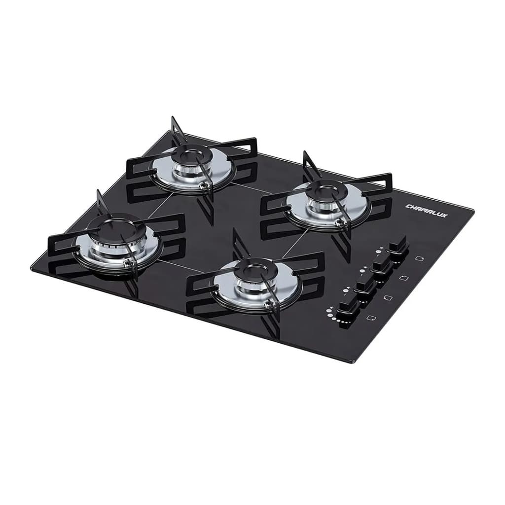 Cooktop 4 Bocas Ultra Chama Preto Bivolt Chamalux