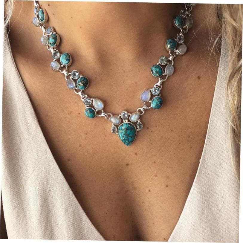 Gargantilha Estilo Étnico Moda Boho Flor Colar Boêmio