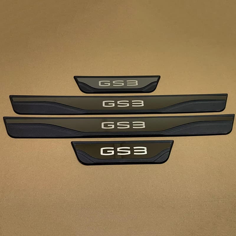 Aço Inoxidável Guarnição de Soleira Proteção de Porta de Carro para GAC GS3, Conjunto de 4 peças