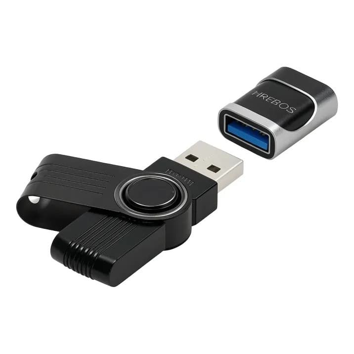 Adaptador Hrebos Usb 3.0 Fêmea Para Usb Tipo-c Macho 5gbps