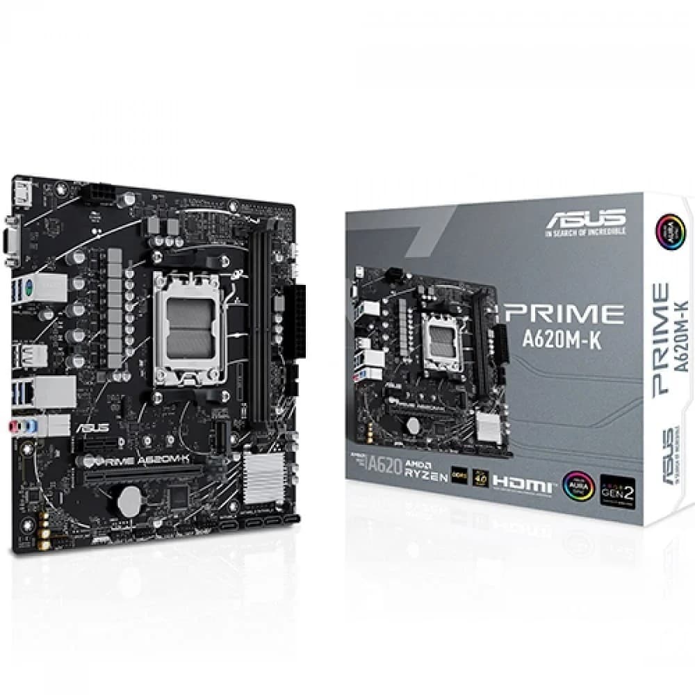 Placa Mãe Asus Prime A620M-K Chipset A620 AM5 DDR5 PCIe 4.0