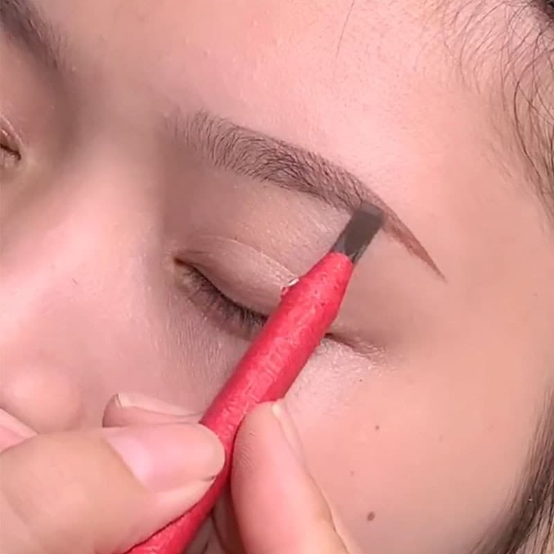 Lápis de sobrancelha rosa dourada genuíno puxar linha lápis de sobrancelha tatuagem artista Design lápis de sobrancelha