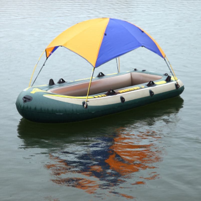 Barco de borracha ao ar livre caiaque barco inflável toldo portátil tenda de pesca sombra protetor solar à prova de chuv
