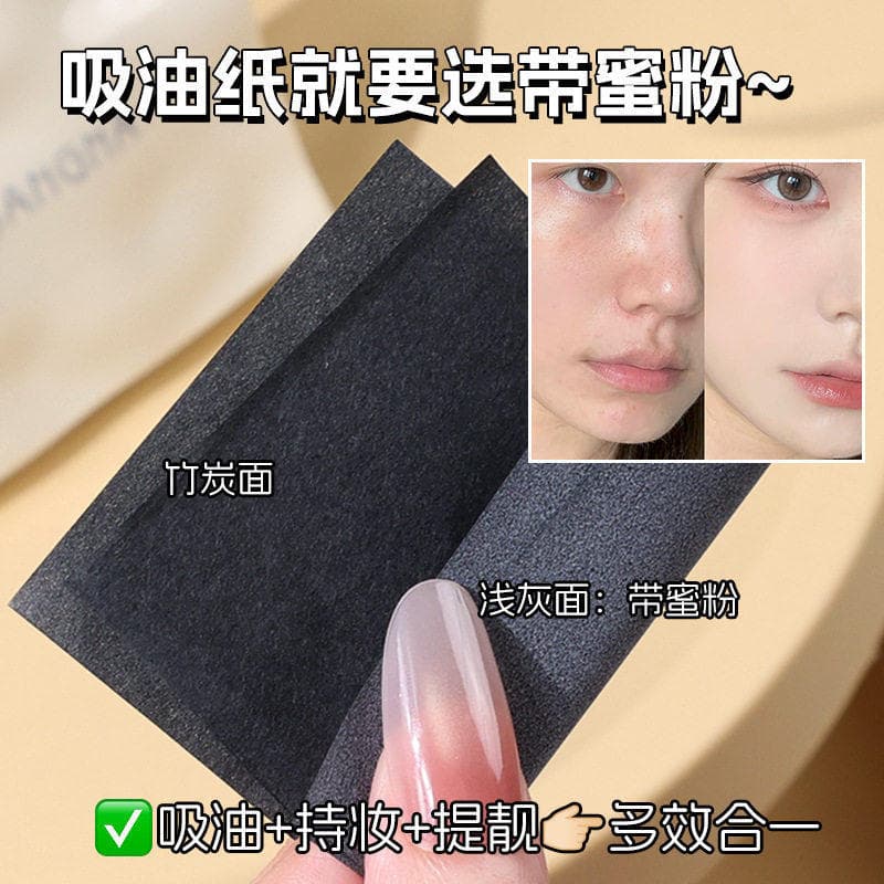 Papel absorvente de óleo de superfície de carvão de bambu genuíno Fadou com pó solto tudo-em-um absorvente de óleo