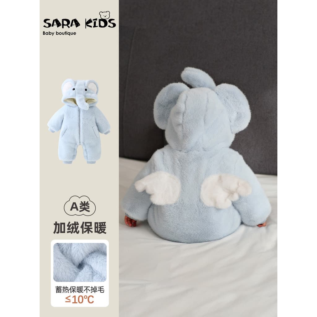 Infantil outono inverno roupas inverno engrossado acolchoado macacão menino bebê Outing grosso algodão acolchoado roupas