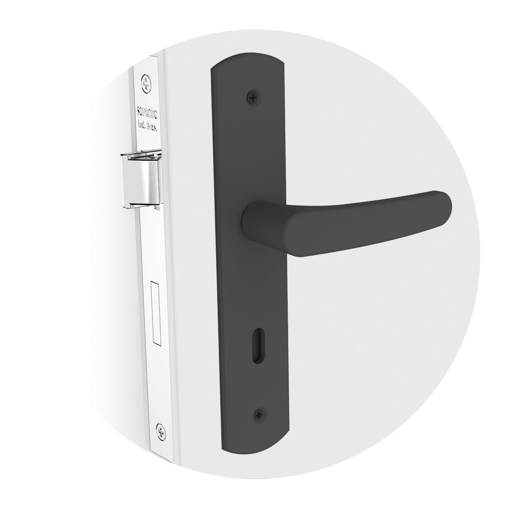 Kit 03 Fechadura Ipanema Interna Preta Espelhada E27 Soprano