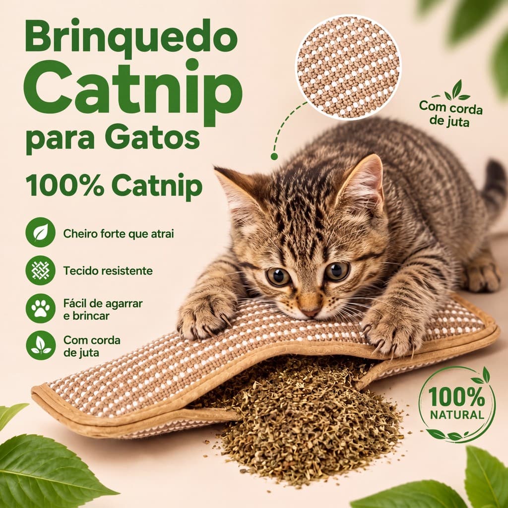 Brinquedo Para Moer Dentes De Gato Catnip Incentiva O Jogo Interno