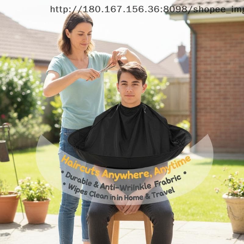 [BI] Capa De Corte De Cabelo Não Sti De 60 Cm À Prova D'água Profissional Ajustável Ne Para Uso Em Doméstico Família TH
