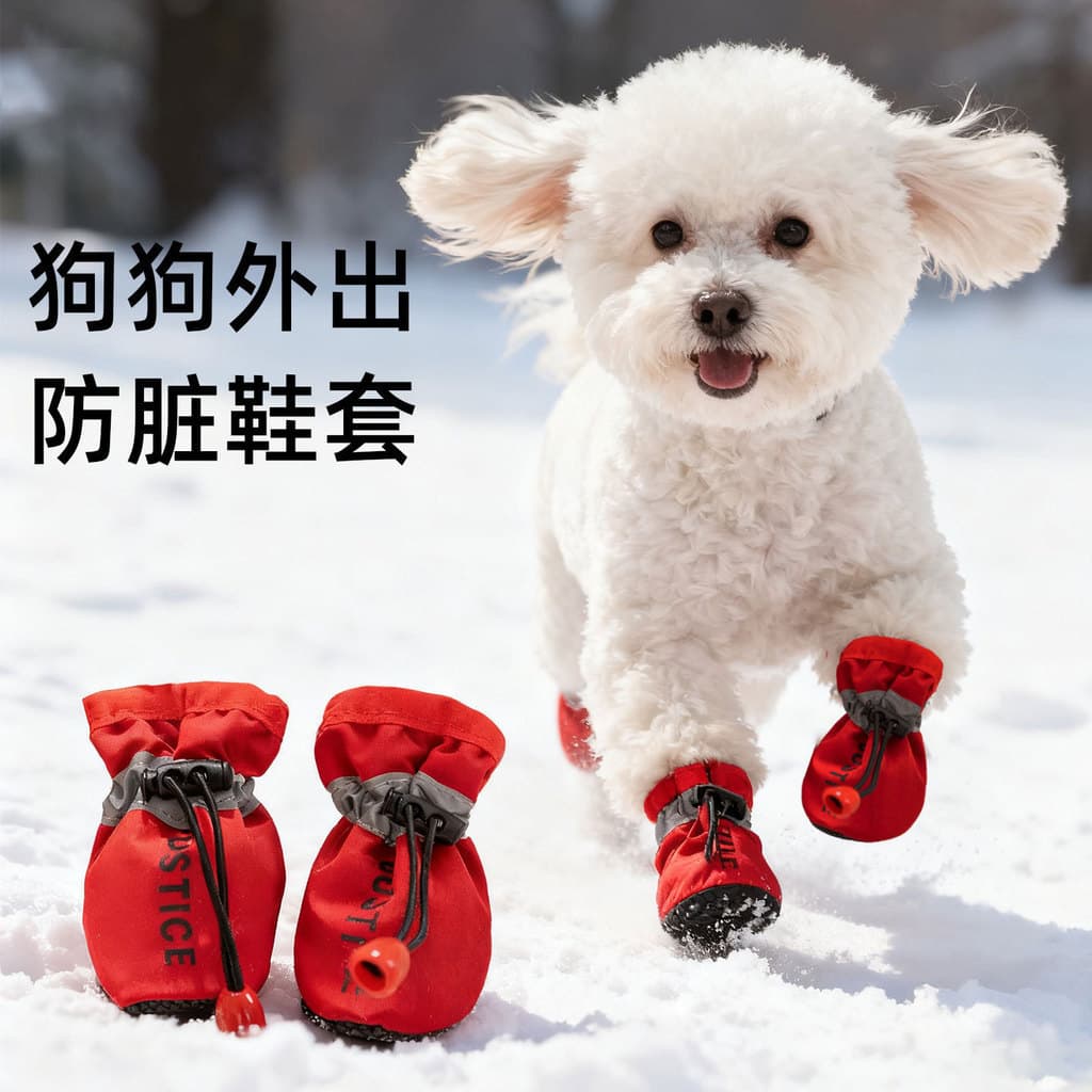 Sapatos para cães botas de neve sapatos de sola macia sapatos de algodão quente passeio Anti-sujeira não pode cair fora