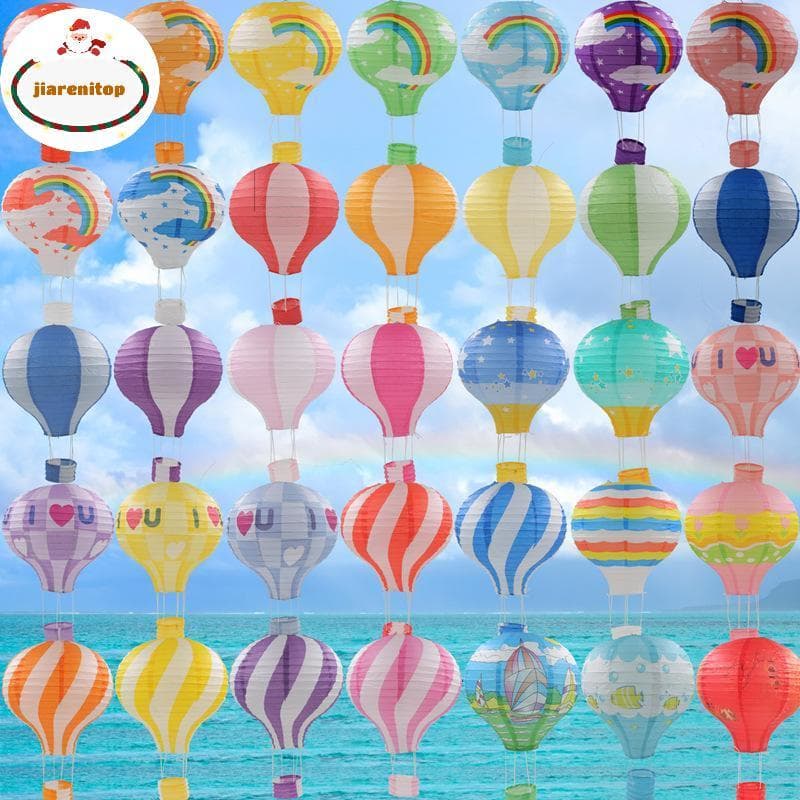 jiarenitop Lanterna De Papel Com Balão De Ar Quente De 12 Polegadas Para Decoração De Casamento De Aniversário br