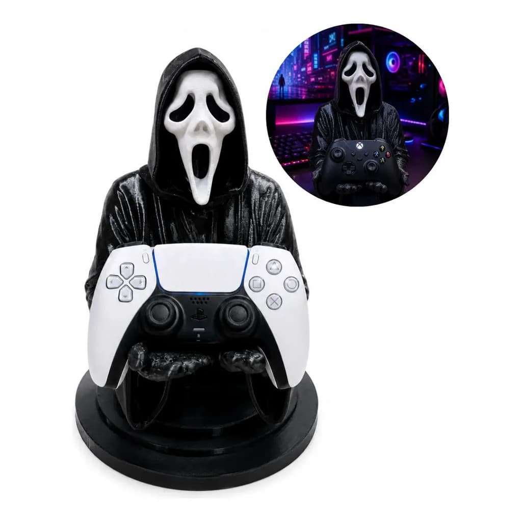 Suporte Para Controle Gamer | Ghostface | Playstation E Xbox Preto