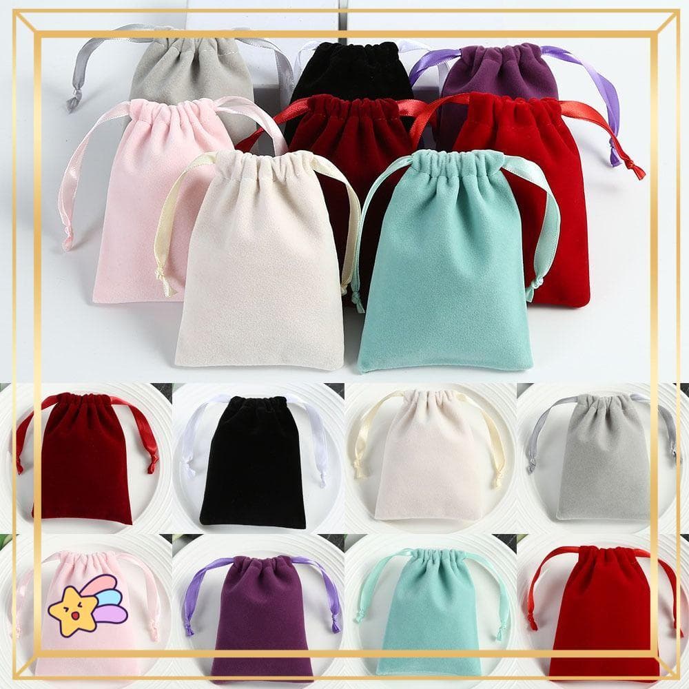 Saco Com Cordão PETS1 , Sacos De Veludo Para Armazenamento Multicolorido , Pequenas Bolsas De Embalagem Casamento