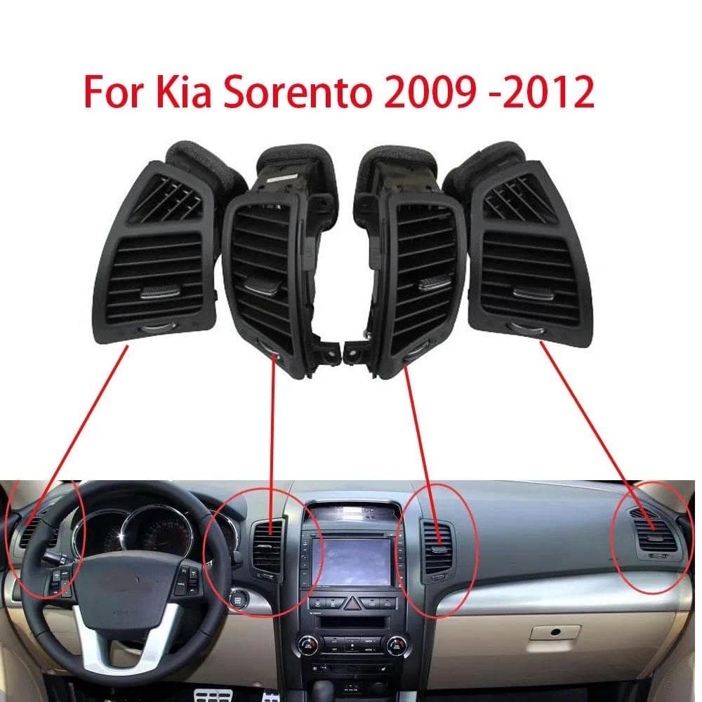 Instalação De Ar Condicionado De Saída De Ventilação A/C Para Kia Sorento 2009-2012 Conjunto Fresco
