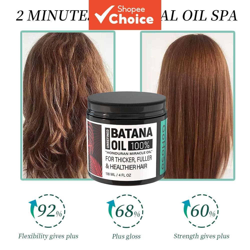 Óleo de Cabelo Hondurenho Cru, 100% Óleo de Batana Puro, Tratamento Capilar Natural, Óleo Capilar Hidratante para