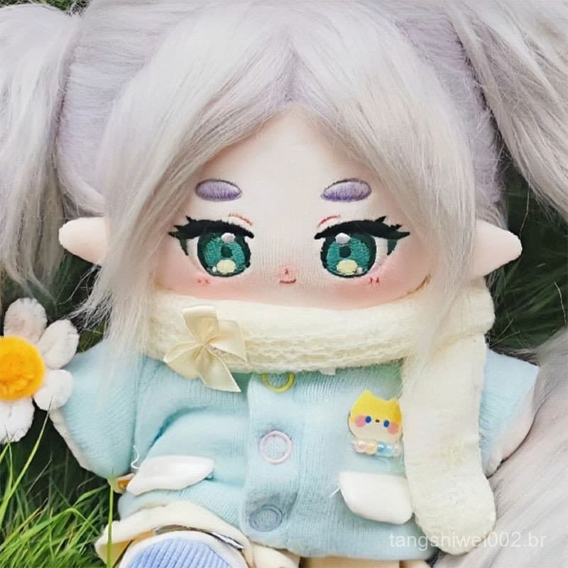 Frieren: Beyond Journey's End Himmel Boneca De Algodão De 20cm Com Bone Cute Dress Up Plush Toy Doll Gift