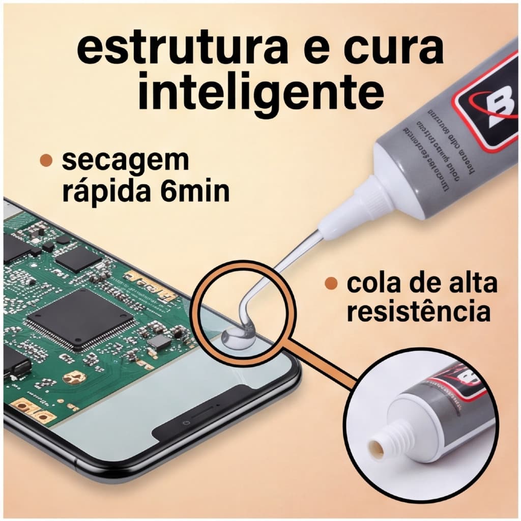 Cola Fixar Telas e Componentes de celular B7000 T7000 15g
