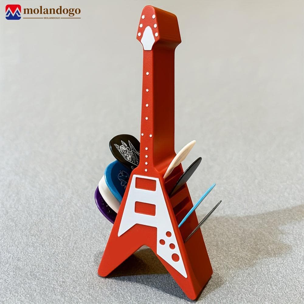 Mandogo 3D Impresso Amplificador De Guitarra Forma Picareta Organizador Suporte De Armazenamento Em De V Portátil À Prov