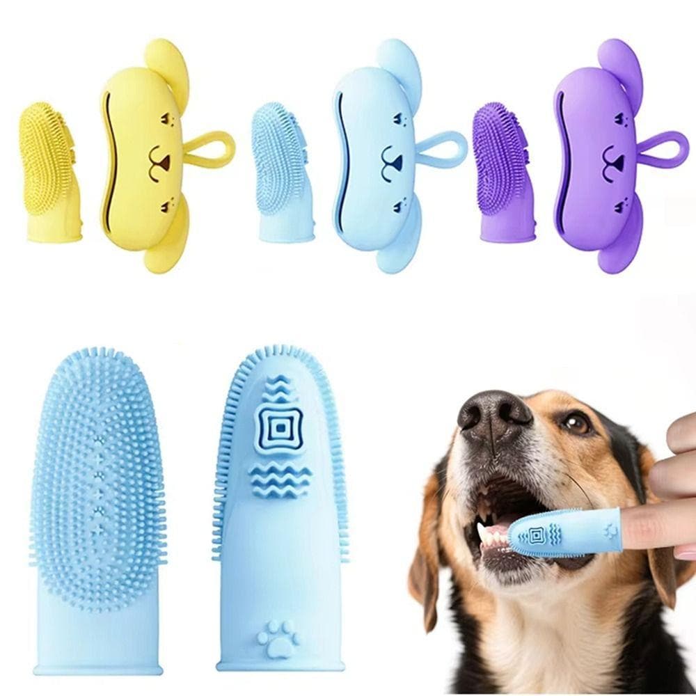 Escova De Dentes Para Cães INTREE , Flexível E Durável De Silicone Macio Gatos , Dupla Face