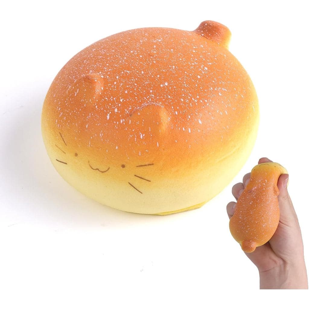 Anboor Jumbo Bread Squishies, Brinquedo Squishies de Pão de Gato Gordinho, Brinquedo de Espuma de Comida Fofa de Apertar