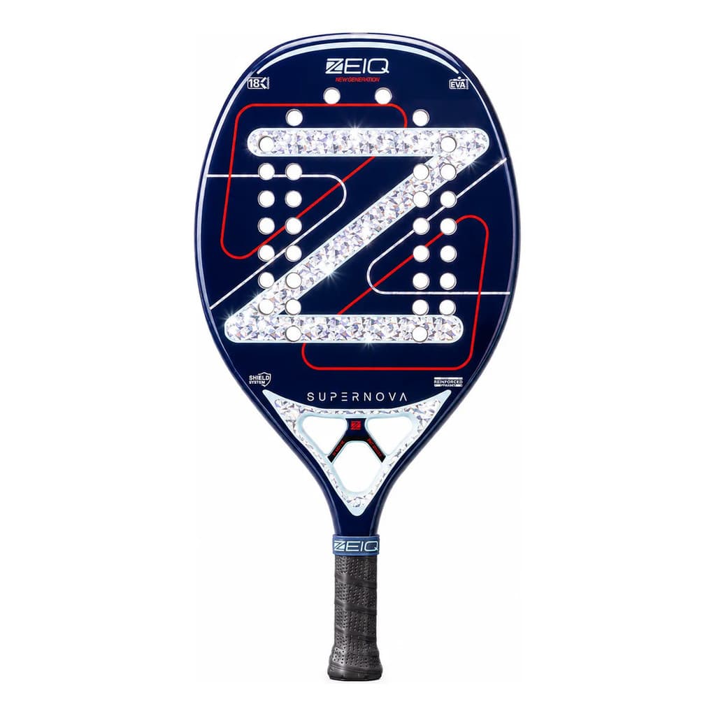Raquete Beach Tennis Supernova Carbono 18k 2026 Zeiq Pró Azul-escuro