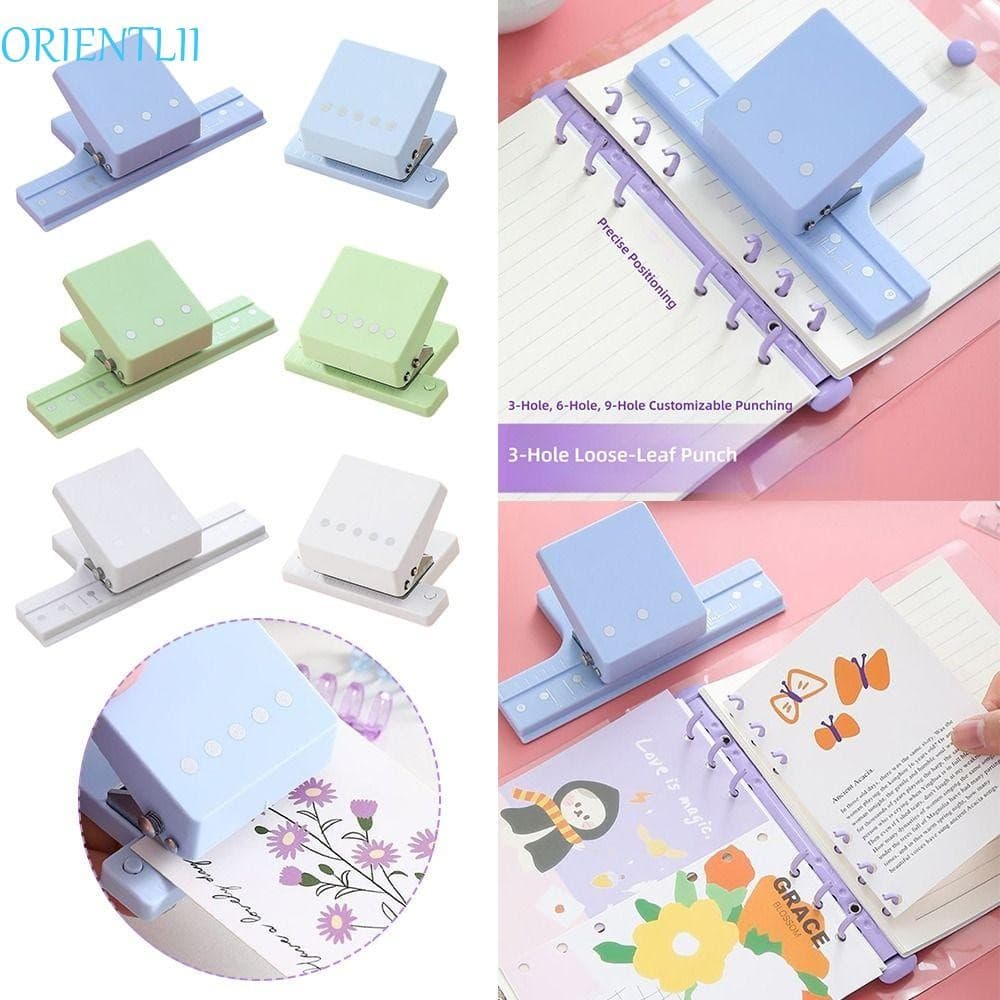 Perfuração De Furos ORIENTLII | Perfurador De Papel De Tamanho Mini Com 3/5 , Encadernação Folhas Soltas