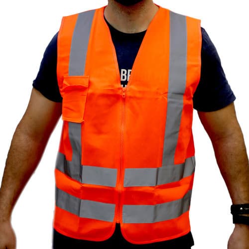 Colete Faixa Sinalizador Refletivo Fluorescente Epi Laranja