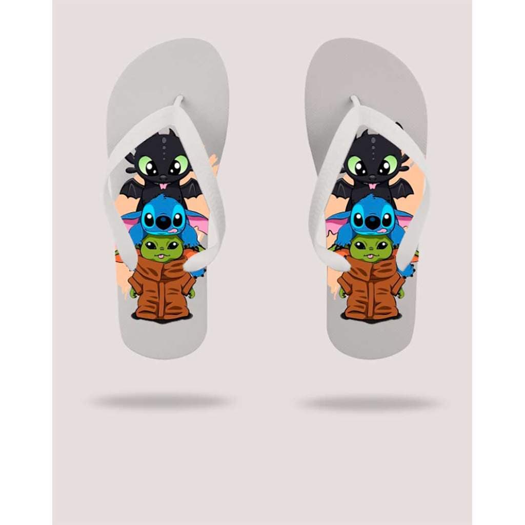 Chinelo Feminino Masculino Personagens Stitch Desenho Banguela De Dedo Envio Imediato Lançamento