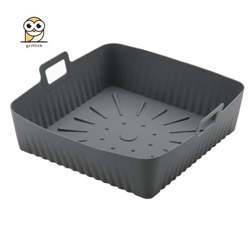 23cm/9 Polegada Quadrado Grande Silicone Forros De Fritadeira De Ar Molde Para 6-8QT Reutilizável Airfryer Forno Assadei