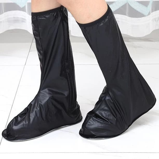 Protetor de Sapato/Bota Impermeável em PVC, Cano Alto, Antiderrapante, Reutilizável, Unissex