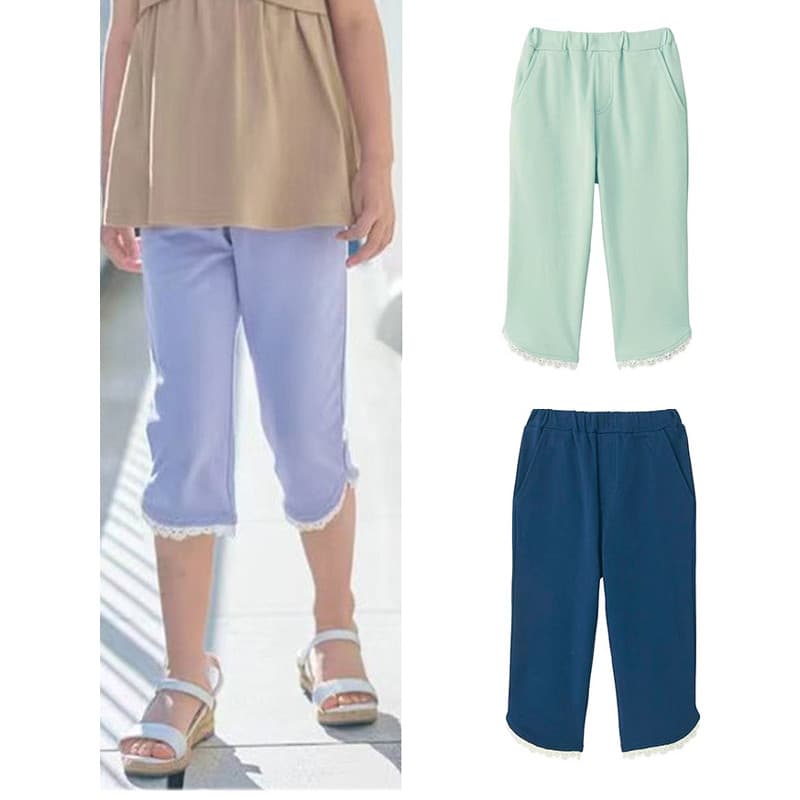 Verão solto fino meninas calças de algodão puro Terry calças de ar condicionado crianças Leggings calças médias bebê cal