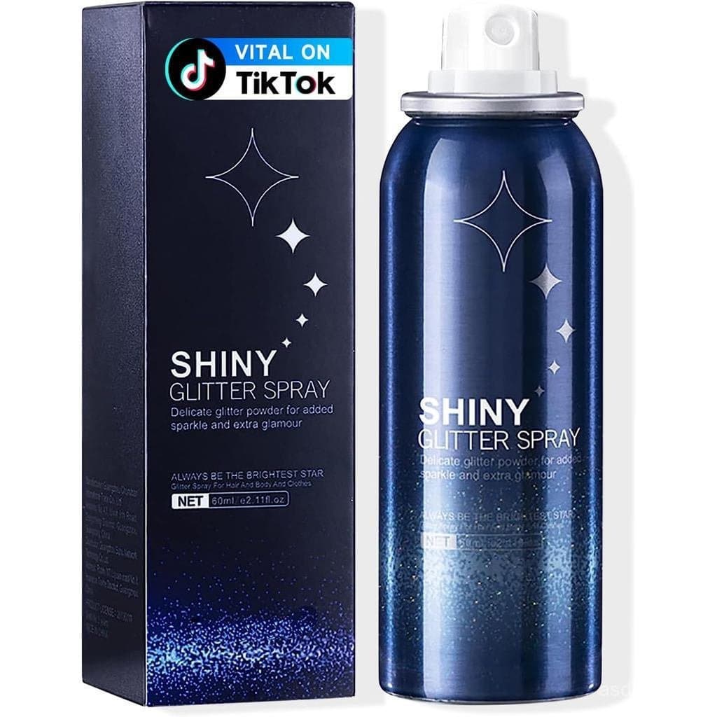 Glitter Corporal Wanwei, Spray de Glitter para Cabelo e Corpo, Spray, Spray para Cabelo e Roupas, Brilho duradouro adequ