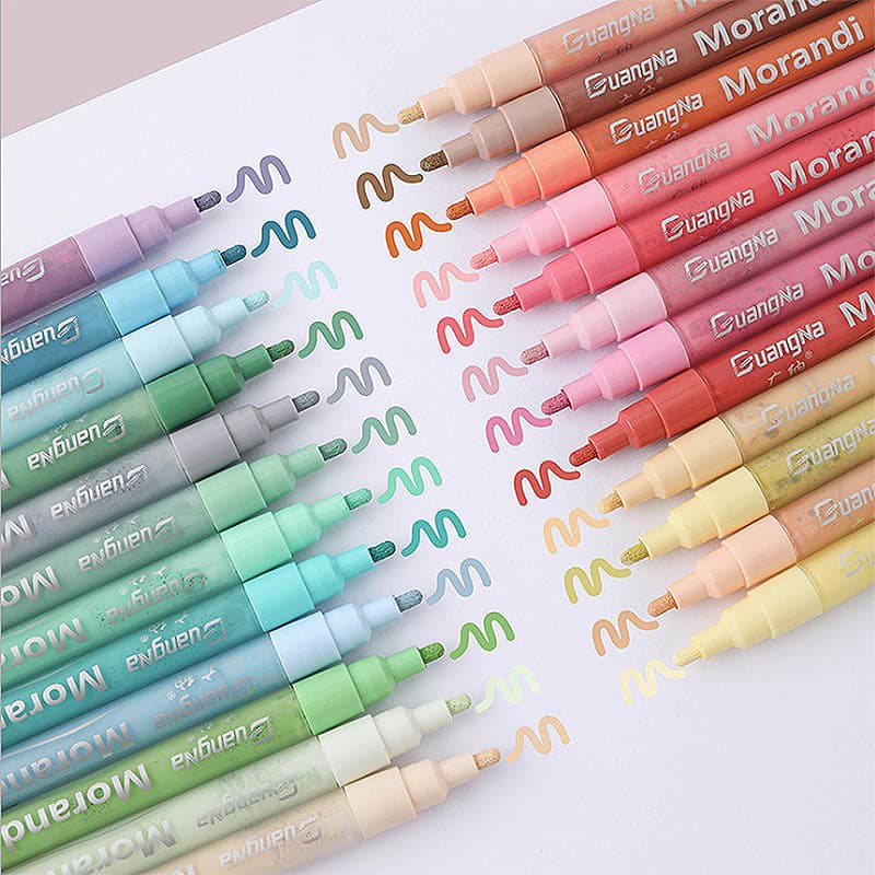 Caneta Pastel acrílica marcador de cor pintado à mão diy papelão preto dedicado Graffiti caneta aquarela Anime arte Desi