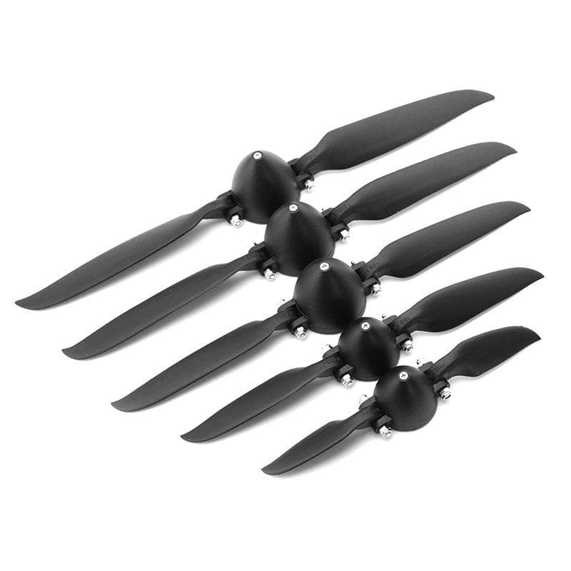 Haoye hélice dobrável de plástico completo, asa fixa, lâmina dobrável, hélice 20-37cm, modelo de planador, hélice dobráv