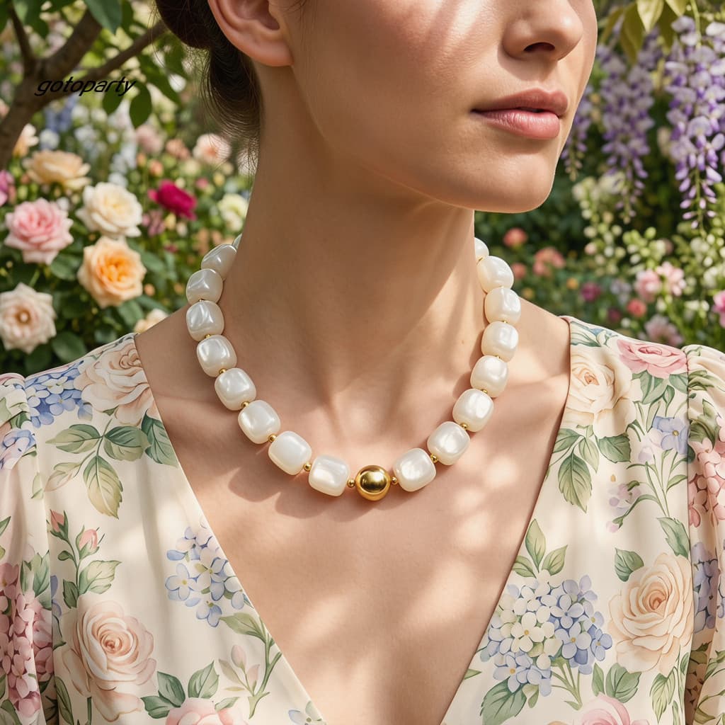 Non-fading Choker Jewelry Chunky Colorful Resin Beaded Necklace for Women – Boho Summer Beach Vacation Accessory Trend