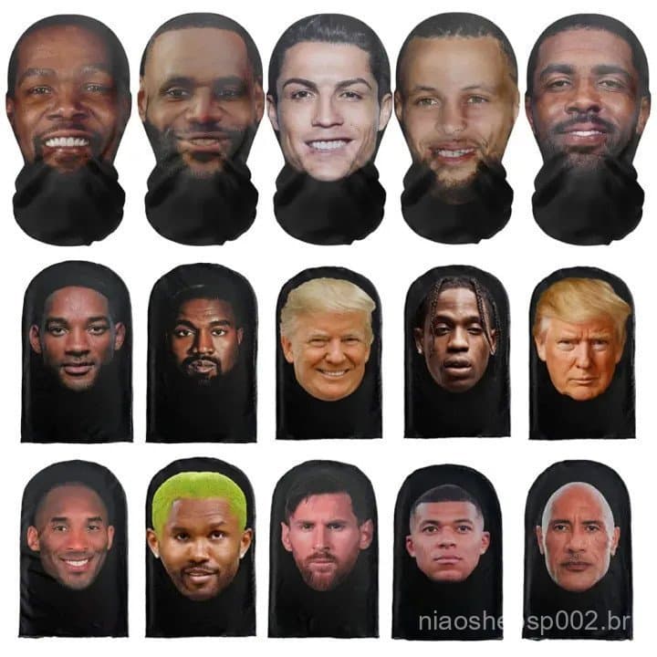 Máscara Facial Completa Impressa Em 3D Cosplay Diddy Kanye Disfarce De Celebridades Engraçada Para Fãs Role Play Joker F