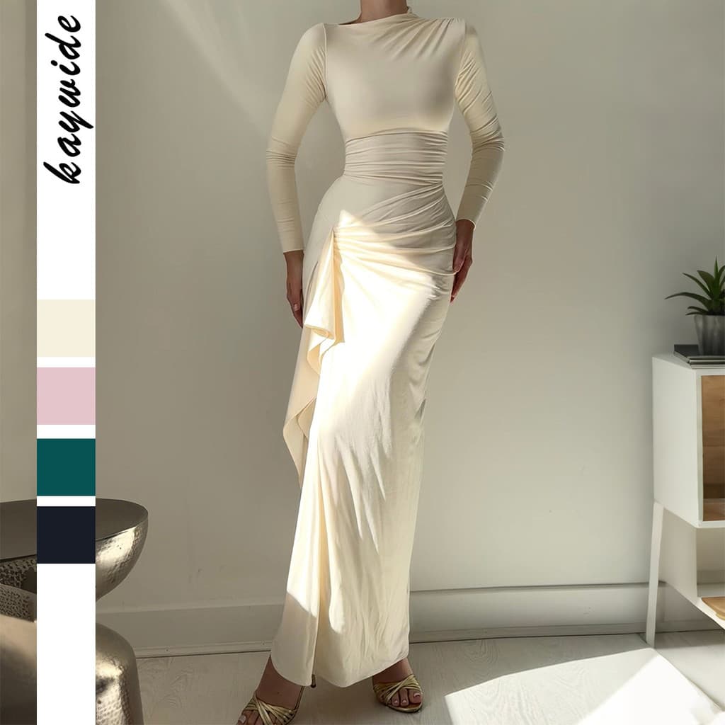 Diyun Cross-Border Y2K estilo menina quente de manga curta saia longa vestido roupas femininas 2026 outono inverno estaç