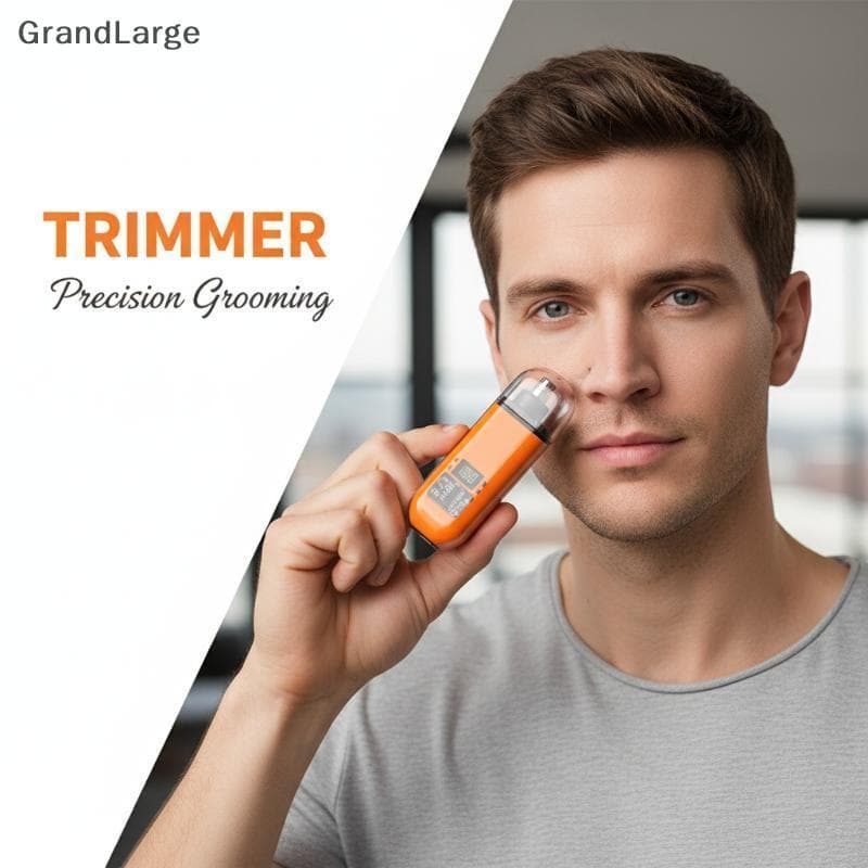 [GrandLarge] Mini Aparador De Pêlos USB Para Homens , Remoção De Pelos De Nariz E Orelha , Clipe Elétrico Recarregável A
