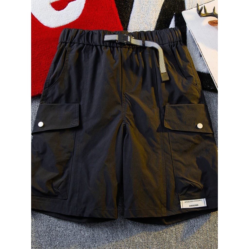 HPCP Estilo Japonês Macacão de Bolso Grande Shorts Masculino Estilo Fino Macacão Reto de Secagem Rápida Design Moderno C