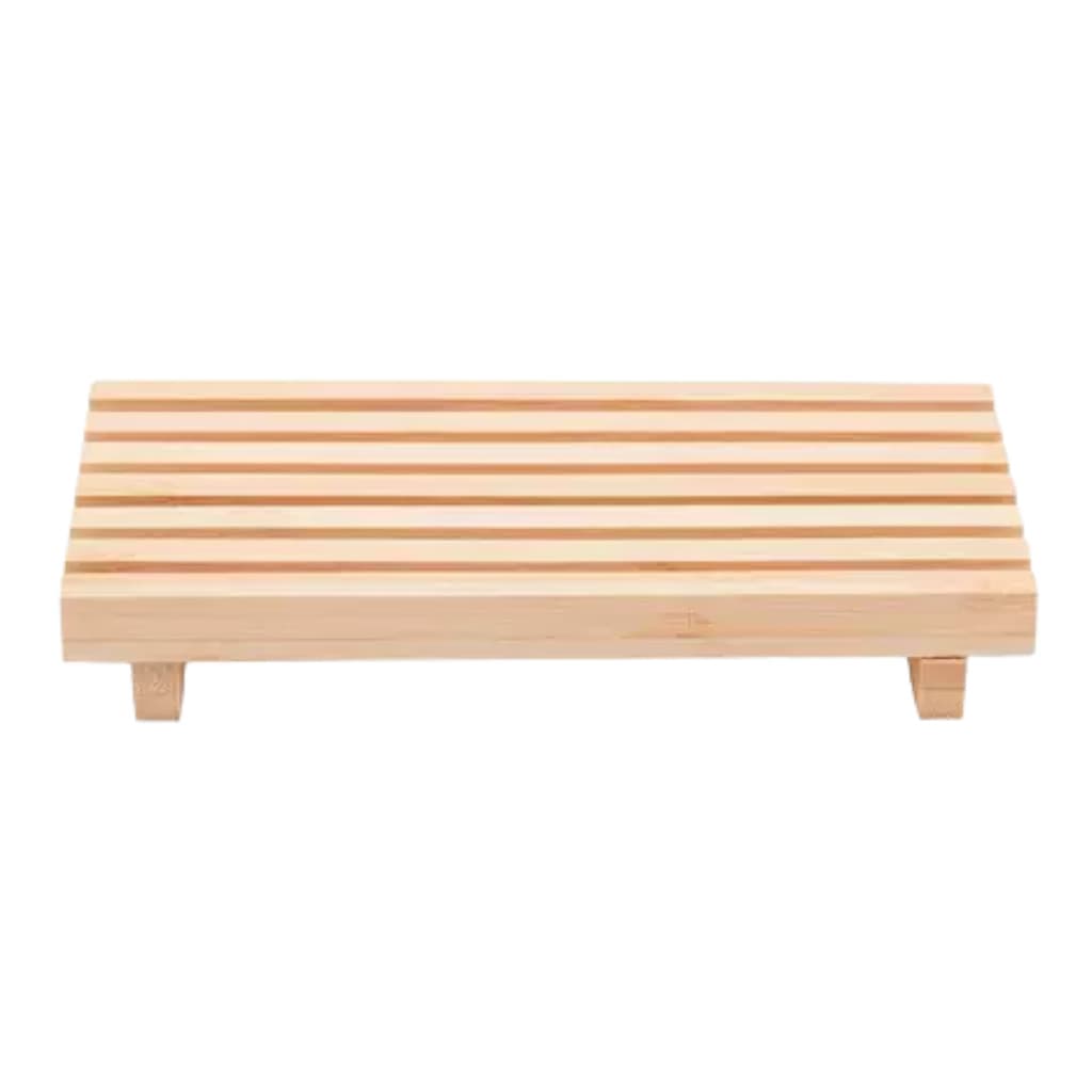 Bandeja Com Pé Nature Bambu 21,5x10x3,5cm