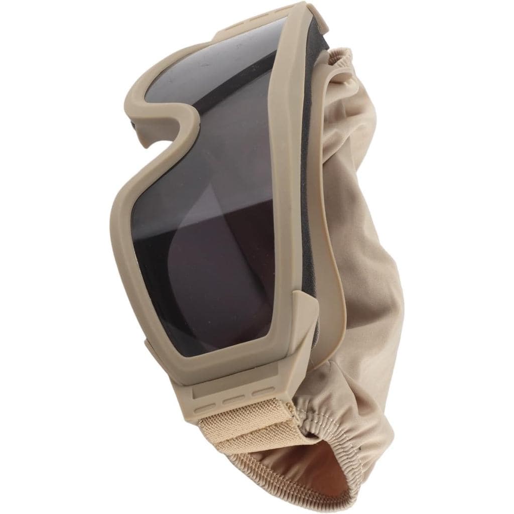 Óculos VBESTLIFE Desert Locust, Óculos à Prova de Vento e Areia para Atividades ao Ar Livre com 2 Lentes Cáqui para Moto