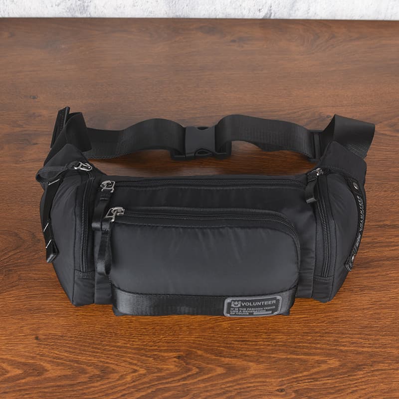 Novo All-Match multifuncional Cross-Body saco de peito Multi-camada bolsa de ombro masculina bolsa de cintura feminina d